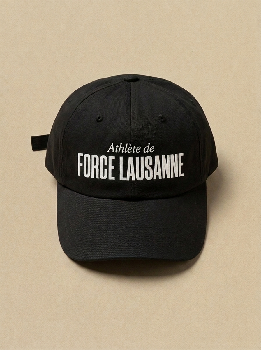 Noir - Athlete de - Force Lausanne Casquette