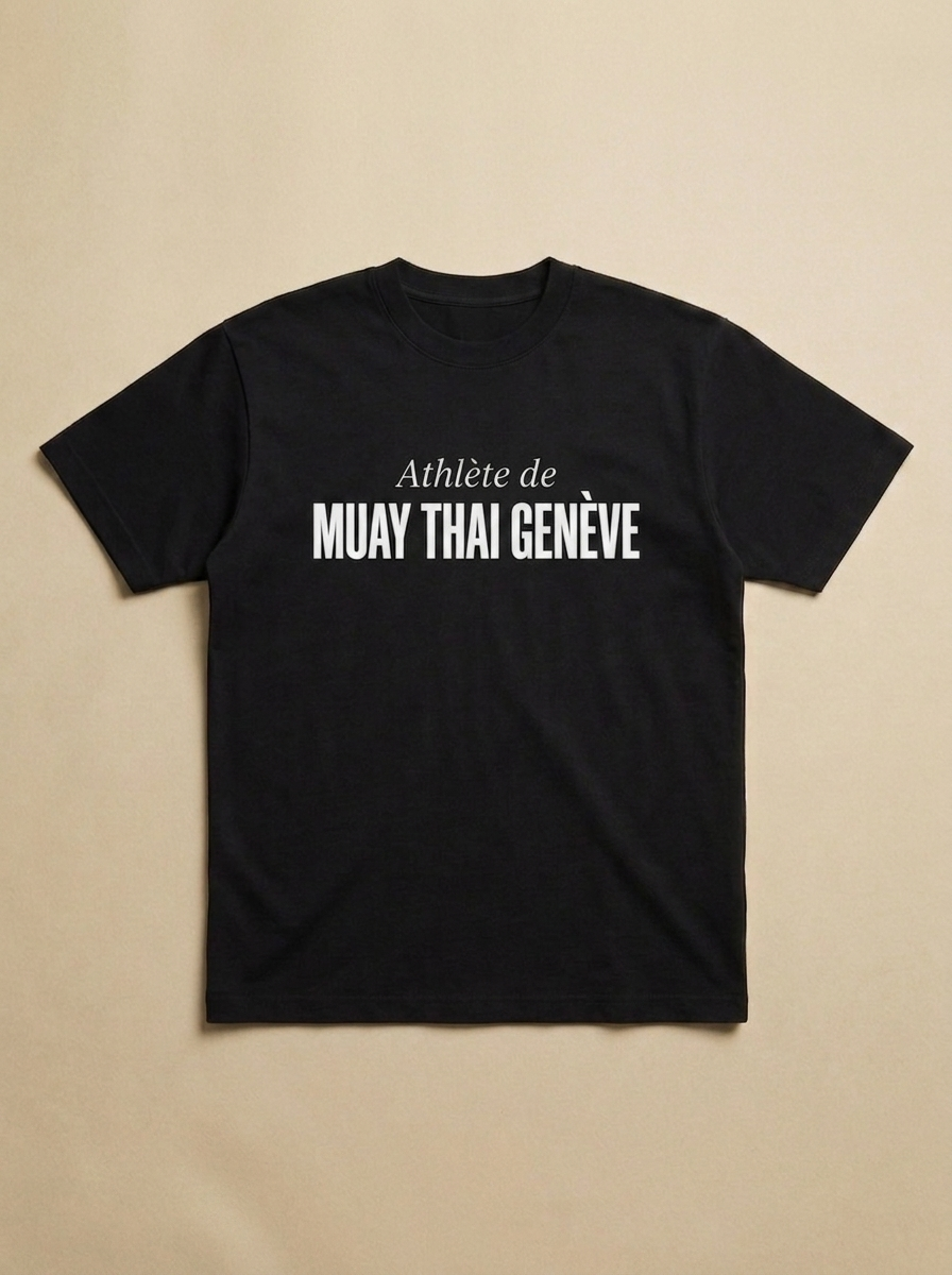 Noir - Athlete de - Muay Thai Geneve Tee