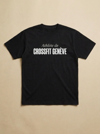 Noir - Athlete de - CrossFit Geneve Tee
