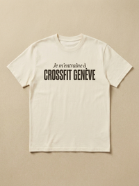 Blanc - Je m'entraine a - CrossFit Geneve Tee