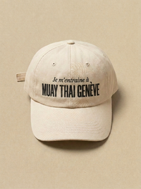 Blanc - Je m'entraine a - Muay Thai Geneve Casquette